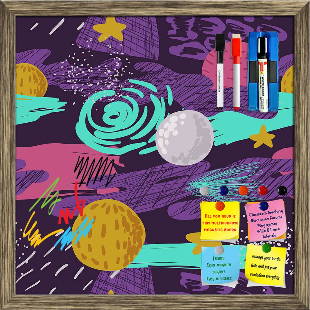 Cosmic Space Doodle Pattern Framed Magnetic Dry Erase Board | Combo with Magnet Buttons & Markers-Magnetic Boards Framed-MGB_FR-IC 5008433 IC 5008433, Abstract Expressionism, Abstracts, Ancient, Art and Paintings, Astronomy, Automobiles, Baby, Children, Cosmology, Digital, Digital Art, Drawing, Fantasy, Graphic, Hand Drawn, Historical, Illustrations, Kids, Medieval, Patterns, Retro, Science Fiction, Semi Abstract, Signs, Signs and Symbols, Space, Stars, Transportation, Travel, Vehicles, Vintage, cosmic, doo