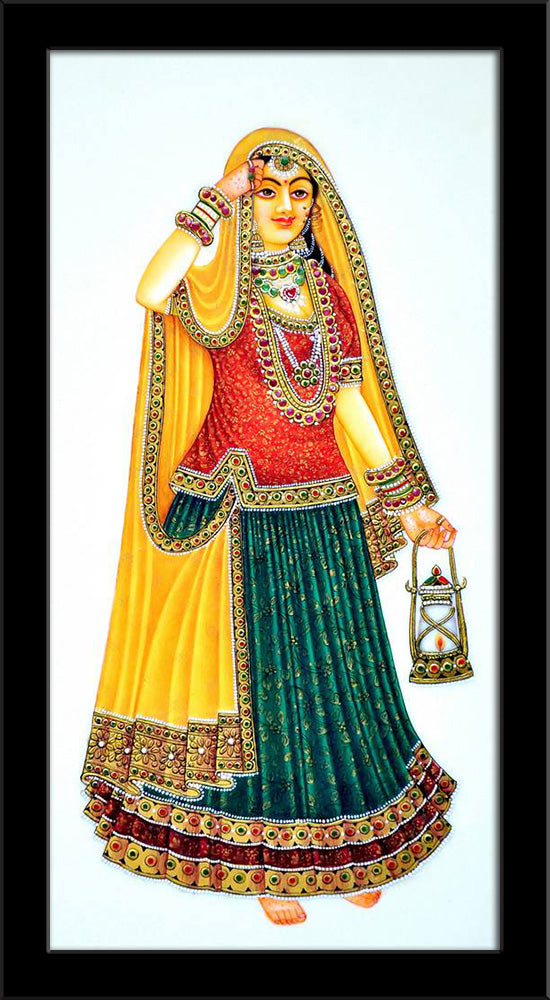 Indian Woman with Lantern Painting Poster Frame-Regular Art Framed-REG_FR-IC 5008973 IC 5008973, Culture, Ethnic, Indian, Individuals, Portraits, Traditional, Tribal, World Culture, woman, with, lantern, painting, poster, frame, artzfolio, wall decor for living room, wall frames for living room, frames for living room, wall art, canvas painting, wall frame, scenery, panting, paintings for living room, framed wall art, wall painting, scenery painting, framed wall painting, scenery for wall with frames, wall 