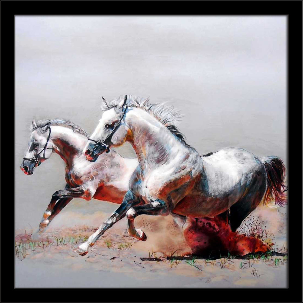 Vastu 2 Horses Running on Sand Painting Poster Frame-Regular Art Framed-REG_FR-IC 5008984 IC 5008984, Animals, vastu, 2, horses, running, on, sand, painting, poster, frame, artzfolio, wall decor for living room, wall frames for living room, frames for living room, wall art, canvas painting, wall frame, scenery, panting, paintings for living room, framed wall art, wall painting, scenery painting, framed wall painting, scenery for wall with frames, wall art for living room stylish, home decor items for living